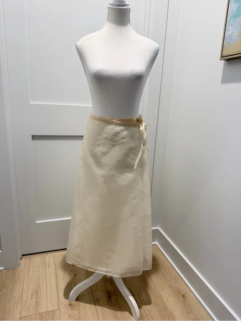 NEW J. Crew Collection wrap skirt in silk organza Ivory Lace CM738 XS $178